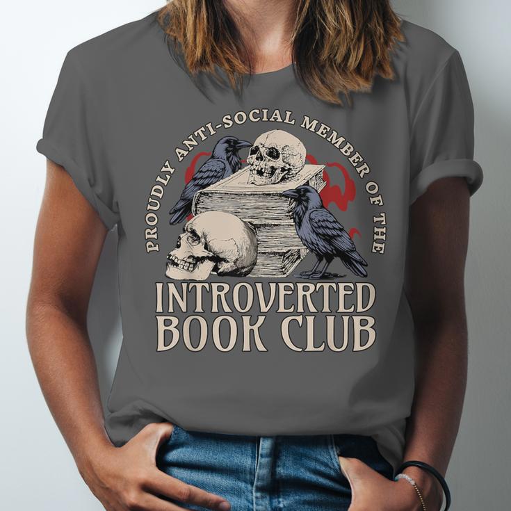 Sarcastic Proud Anti Social Member Of Introverted Book Club Unisex Jersey T-Shirt
