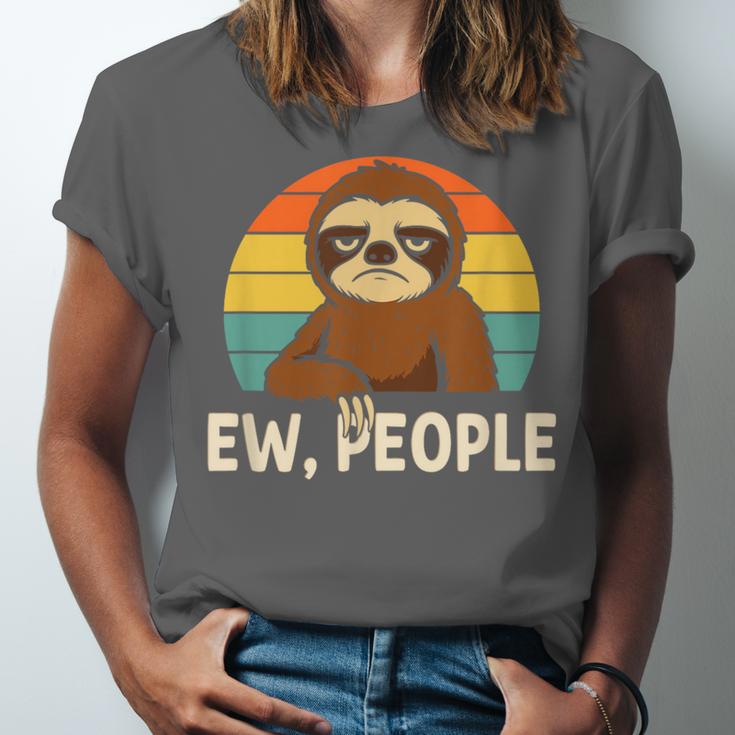 Sarcastic Sloth Introvert Anti Social Unisex Jersey T-Shirt Sarcastic Sloth Introvert Anti Social Unisex Jersey T-Shirt
