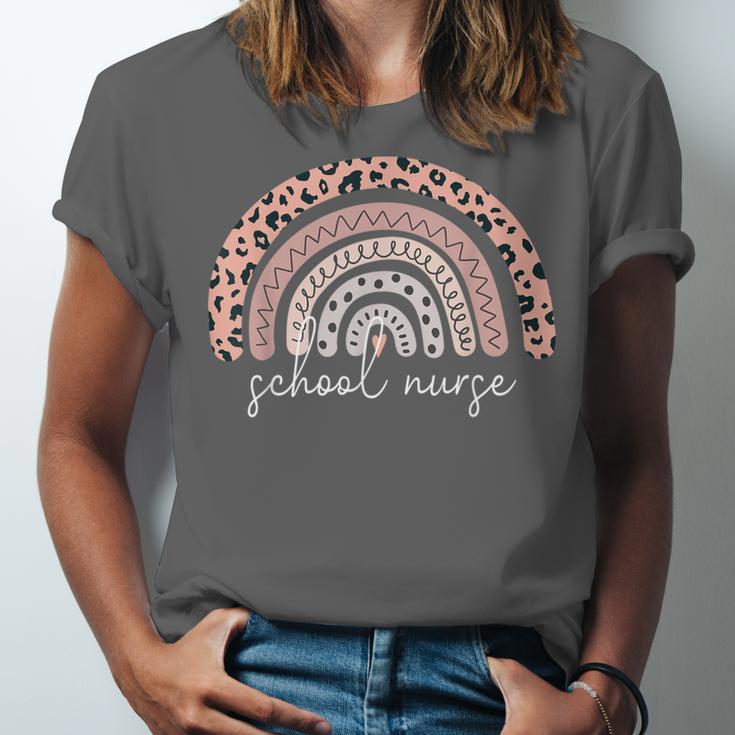 School Nurse Appreciation Rainbow Graduation Medical Nursing Unisex Jersey T-Shirt