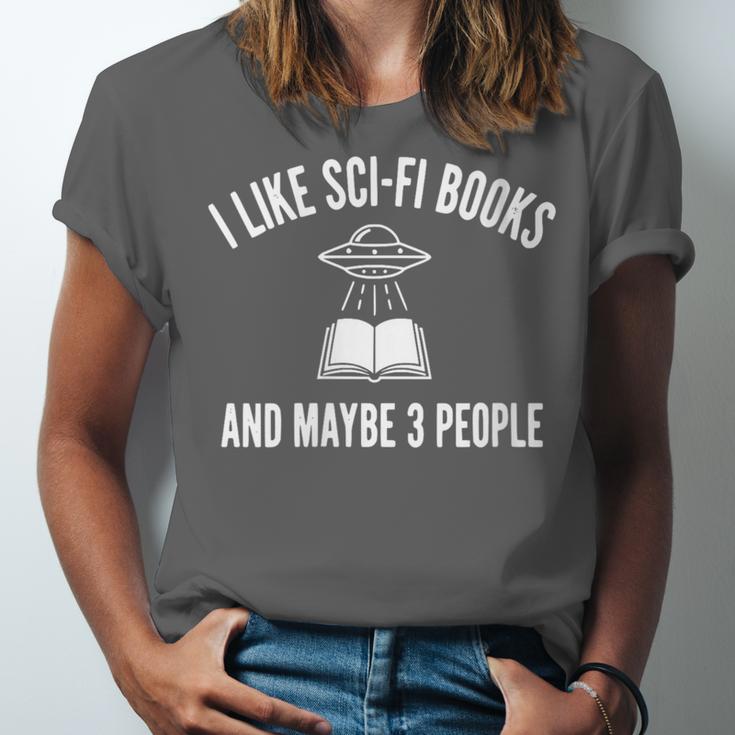 I Like Sci-Fi Books And Maybe 3 People Unisex Jersey T-Shirt I Like Sci-Fi Books And Maybe 3 People Unisex Jersey T-Shirt