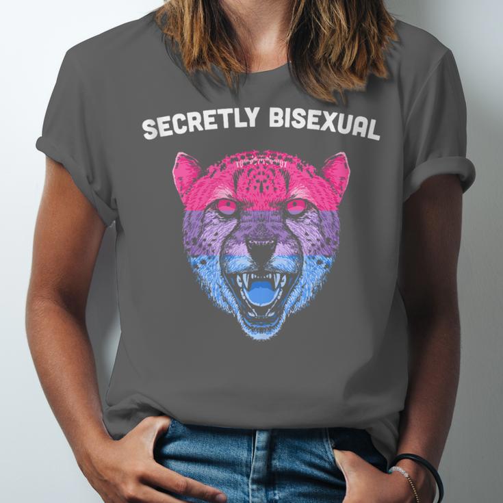 Secretly Bisexual Bi Introvert Bi Pride Antisocial LGBTQ Unisex Jersey T-Shirt
