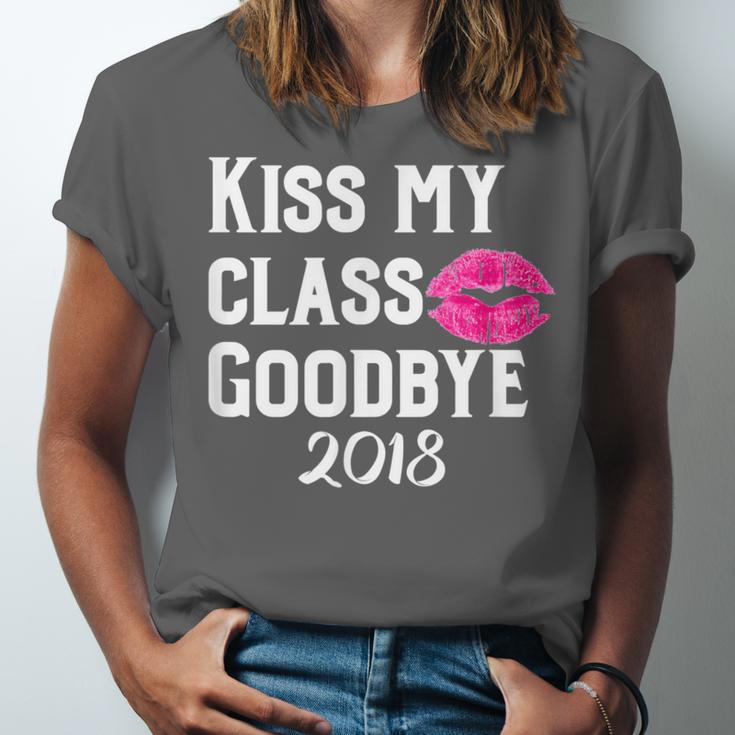 Sen18r Shirt Senior 2018 Graduation Kiss Lips Unisex Jersey T-Shirt