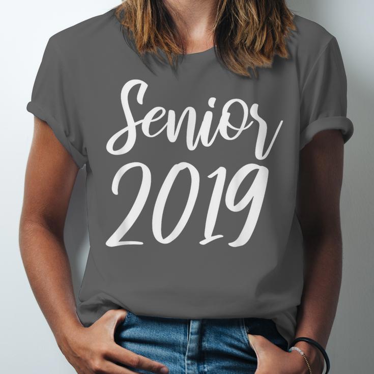 Senior 2019 Calligraphy Shirt Graduation For Adult Men Unisex Jersey T-Shirt