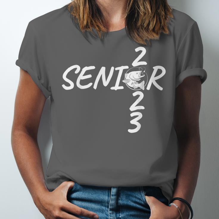 Senior 2023 Fishing Graduation Unisex Jersey T-Shirt