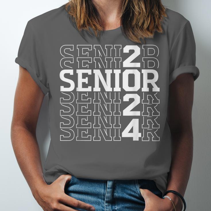 Senior 2024 Graduation Graduate Class Of 2024 Women Boy Girl Unisex Jersey T-Shirt