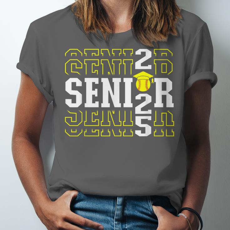 Senior 2025 Softball Class Of 2025 Graduation Unisex Jersey T-Shirt