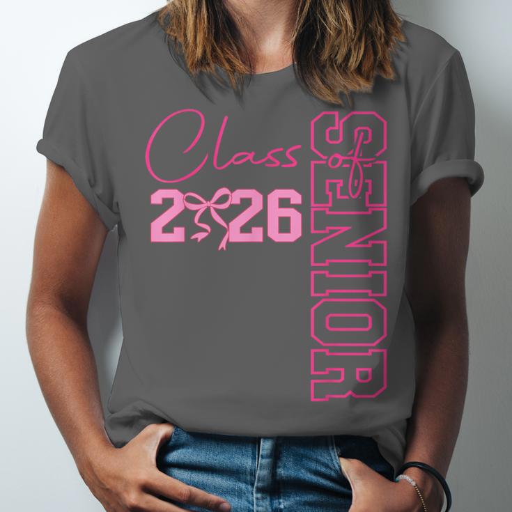 Senior 2026 Class Of 2026 Coquette Bow Graduation 2026 Unisex Jersey T-Shirt