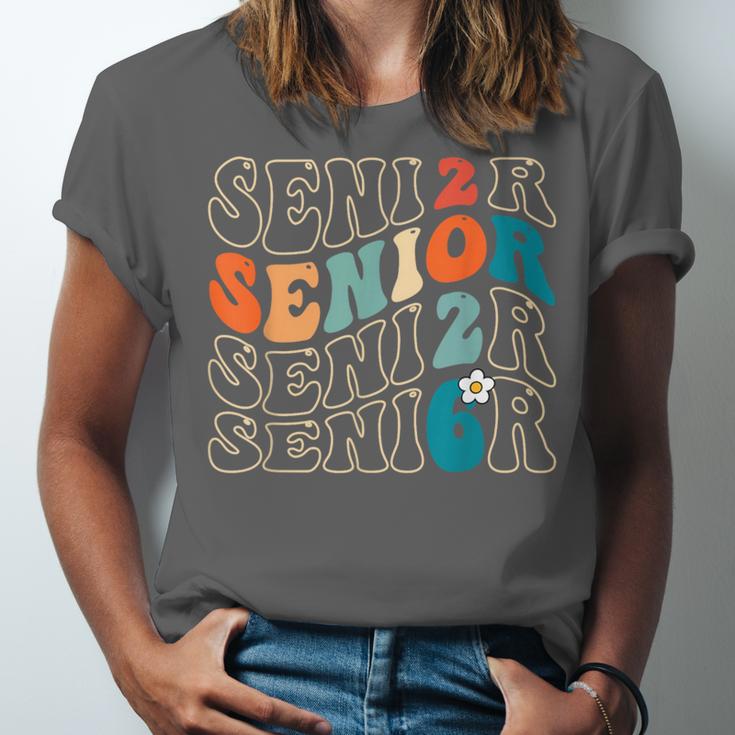 Senior 2026 Class Of 2026 Retro Groovy Graduation Grad Women Unisex Jersey T-Shirt