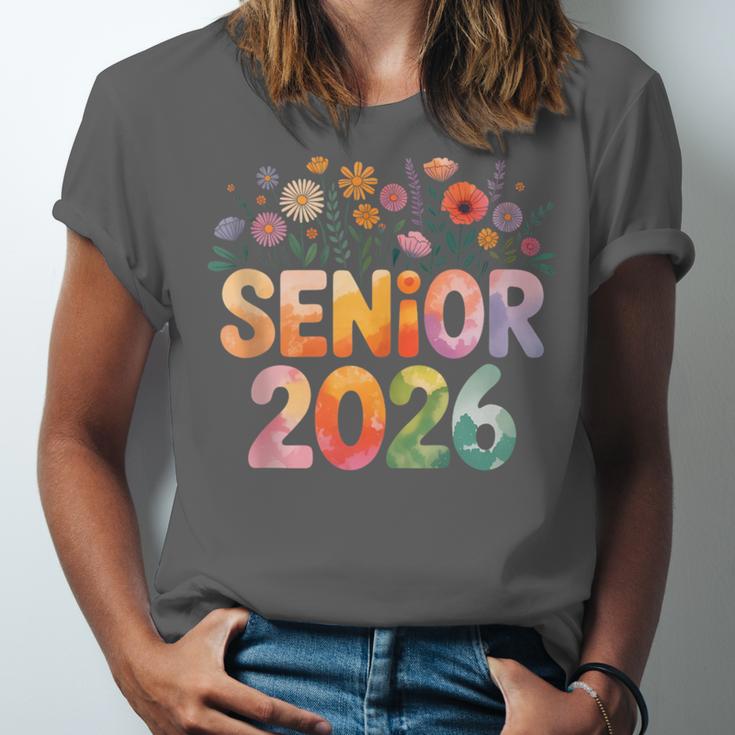 Senior 2026 Groovy Retro Grad Class Of 2026 Graduation Kids Unisex Jersey T-Shirt