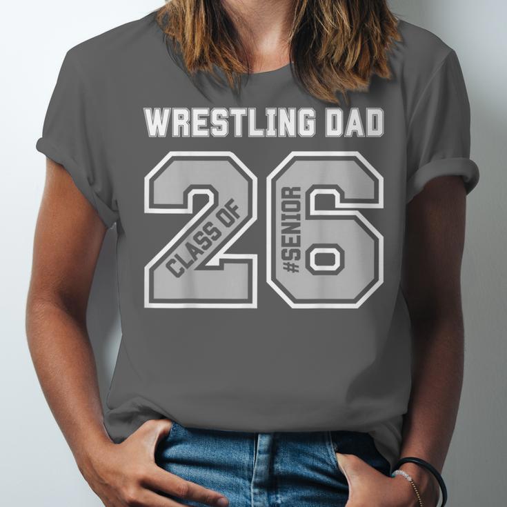 Senior 2026 Wrestling Dad Proud Senior 2026 Dad Graduation Unisex Jersey T-Shirt