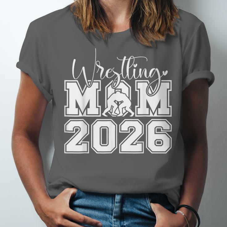 Senior 2026 Wrestling Mom Proud Senior 2026 Mom Graduation Unisex Jersey T-Shirt