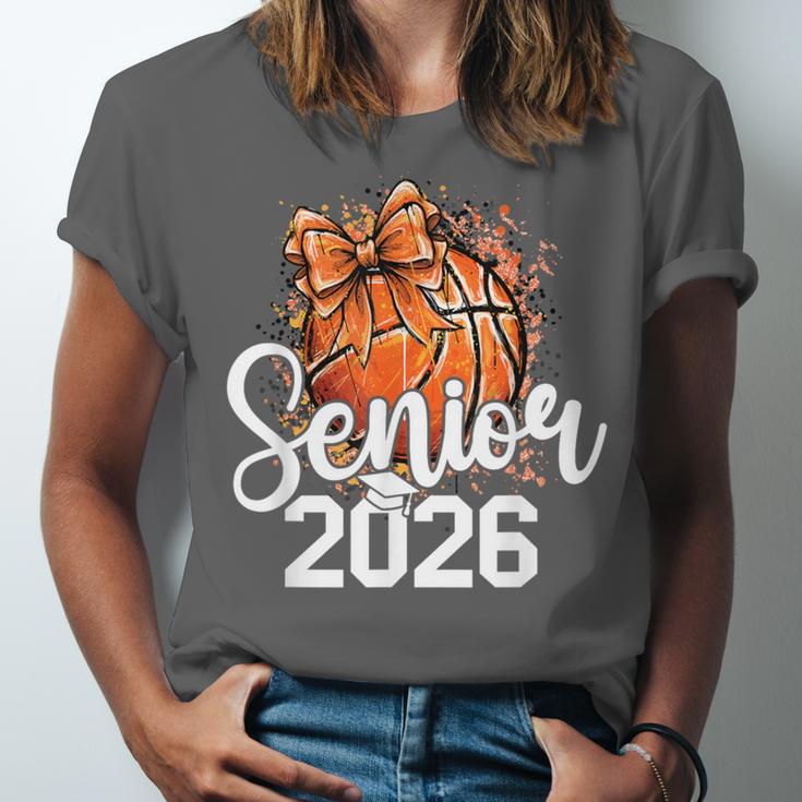 Senior Basketball Class Of 2026 Coquette Graduation Day Unisex Jersey T-Shirt