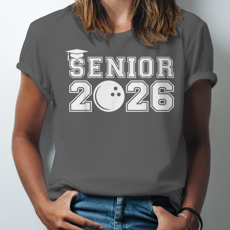 Senior Bowling Class Of 2026 Graduation School Graduate Unisex Jersey T-Shirt