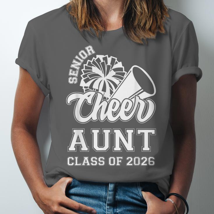 Senior Cheerleader Aunt Cheer Class Of 2026 Graduation Women Unisex Jersey T-Shirt