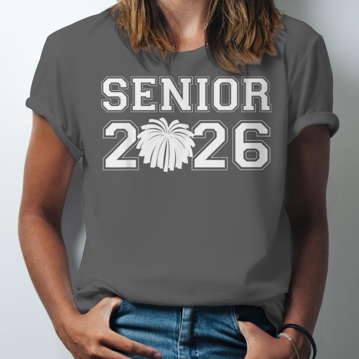 Senior Cheerleader Cheer Class Of 2026 Graduation Graduate Unisex Jersey T-Shirt