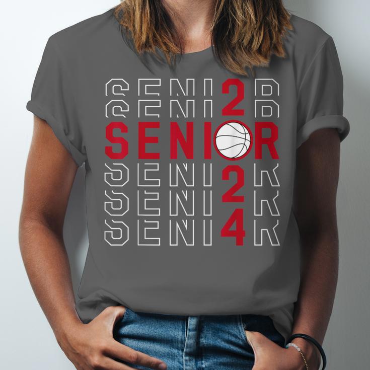 Senior Class Of 2024 Graduation 2024 Maroon Basketball Unisex Jersey T-Shirt