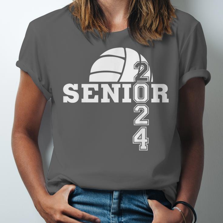 Senior Class Of 2024 Volleyball Seniors School Graduation Unisex Jersey T-Shirt