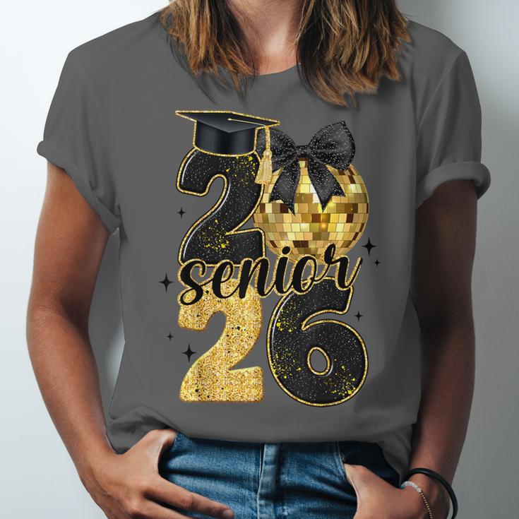 Senior Class Of 2026 Senior Girl Graduation Cap Coquette Bow Unisex Jersey T-Shirt
