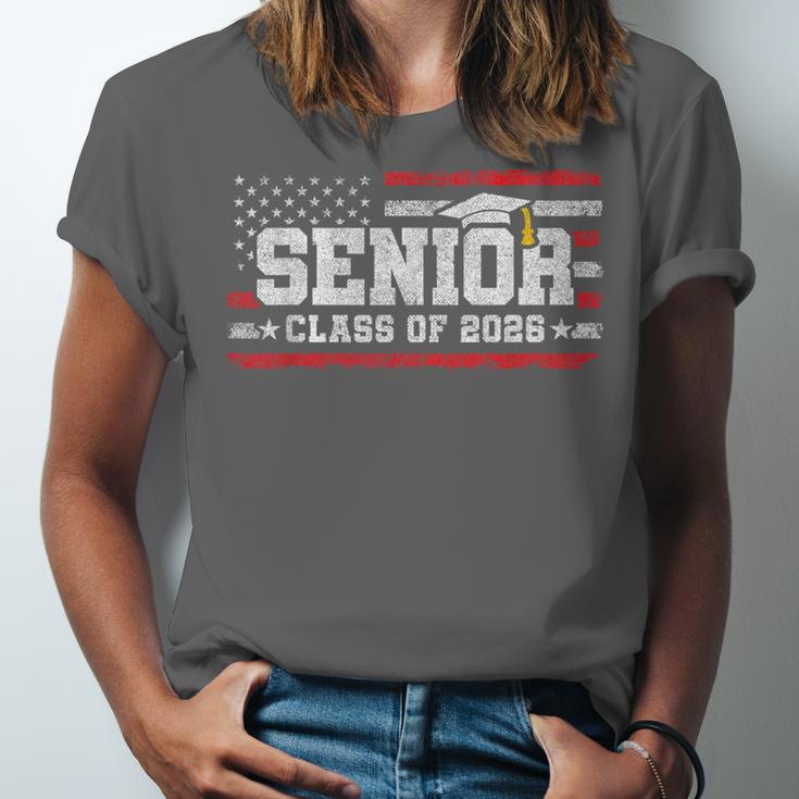Senior Class 2026 Graduation American Flag Senior 2026 Unisex Jersey T-Shirt