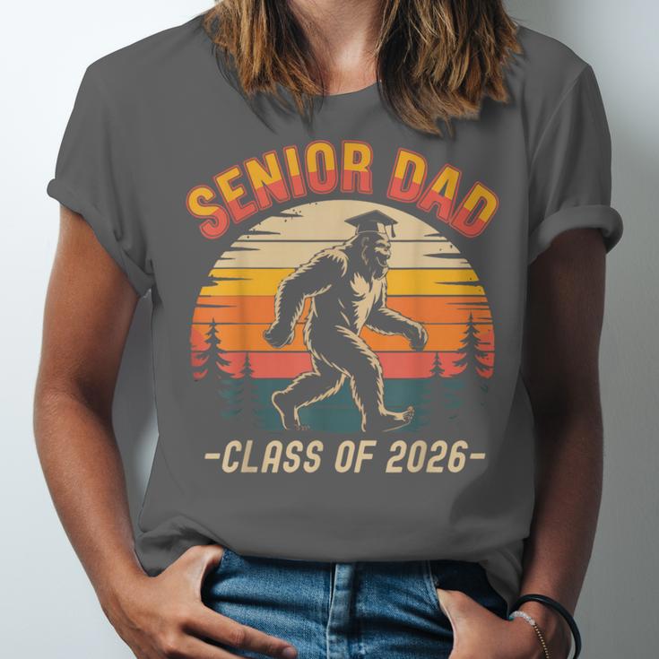 Senior Dad Class Of 2026 Bigfoot Vintage Graduation Unisex Jersey T-Shirt