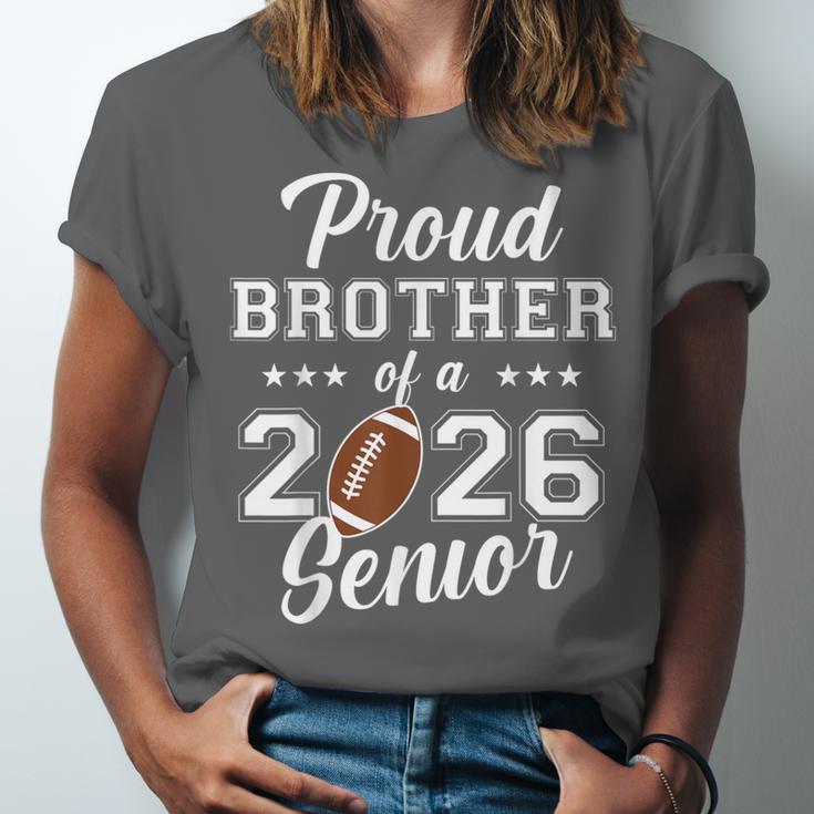 Senior Football Brother Class Of 2026 Graduation Graduate Unisex Jersey T-Shirt