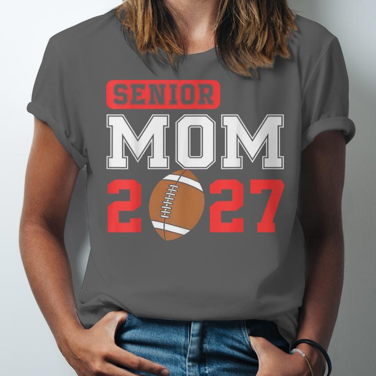 Senior Football Mom 2027 Team Class Of 2027 Graduation Mom Unisex Jersey T-Shirt