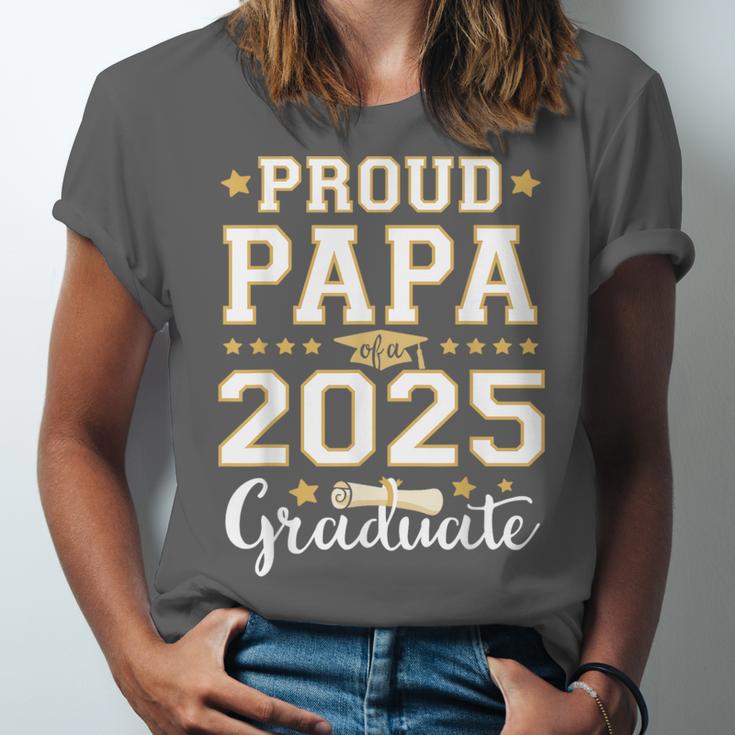 Senior Graduation Proud Papa 2025 Graduate Class Matching Unisex Jersey T-Shirt