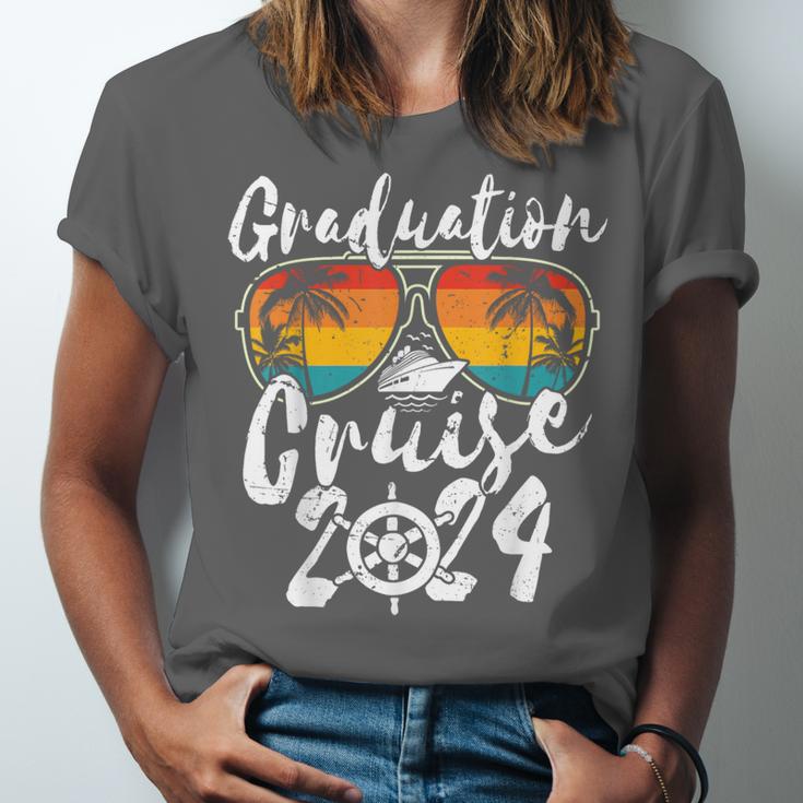 Senior Graduation Trip Cruise 2024 Retro Ship Party Cruise Unisex Jersey T-Shirt