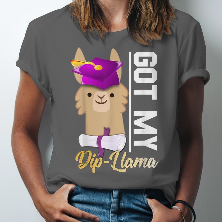 Senior Graduation TShirt 2019 Got My Diploma Llama Pun Shirt Unisex Jersey T-Shirt