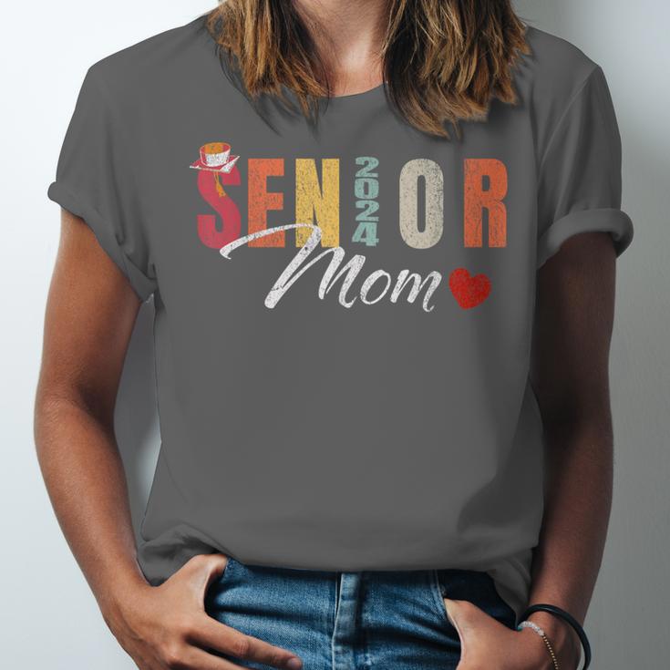 Senior Mom 2024 Graduation Heart Class Of 2024 Unisex Jersey T-Shirt