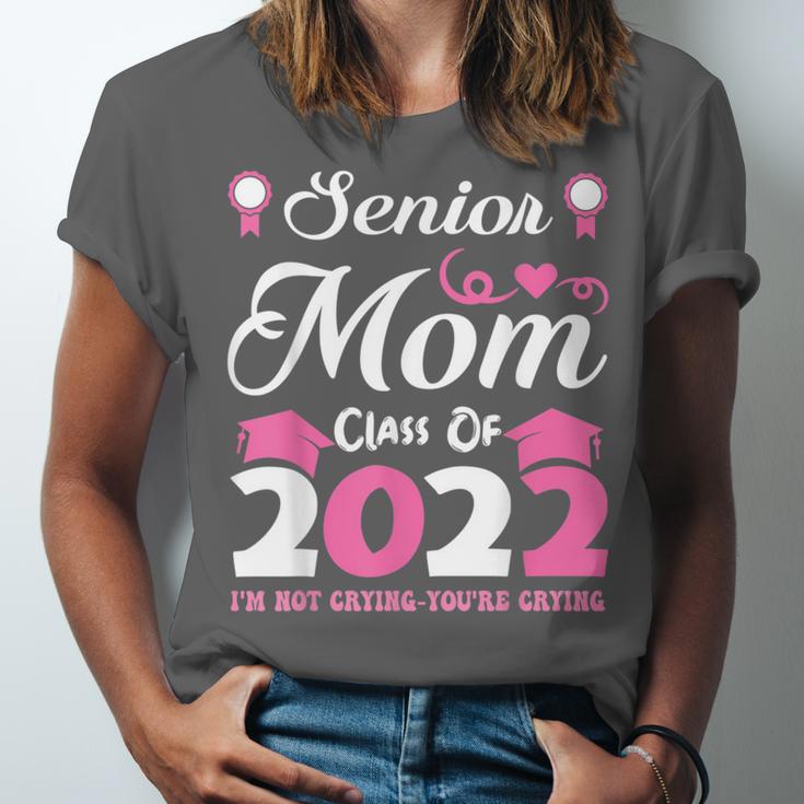 Senior Mom Of A Class Of 2022 Heart School Graduation Unisex Jersey T-Shirt
