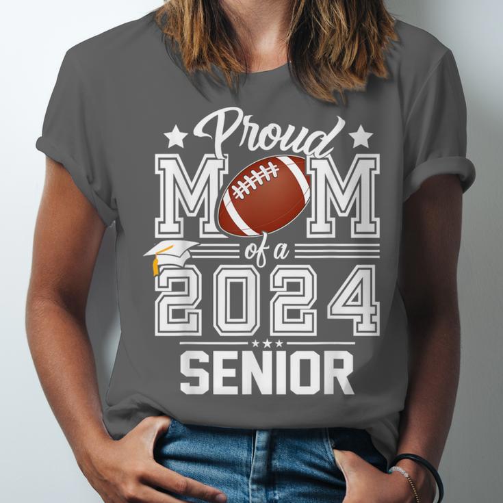 Senior Mom Class Of 2024 Football Proud Mom Graduation Unisex Jersey T-Shirt