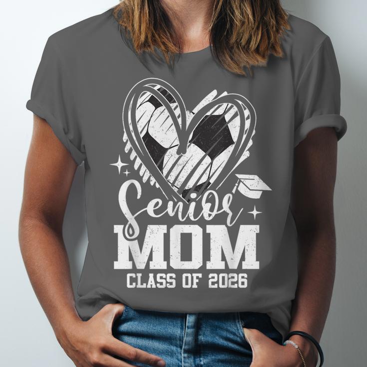 Senior Mom Class Of 2026 Soccer Graduation Heart Unisex Jersey T-Shirt