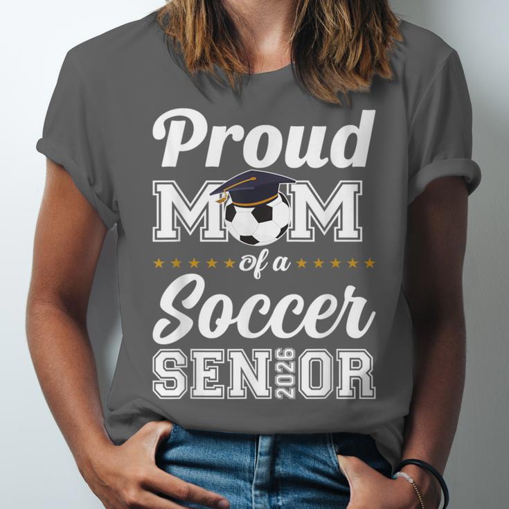Senior Mom Class Of 2026 Soccer Mom Graduation Unisex Jersey T-Shirt