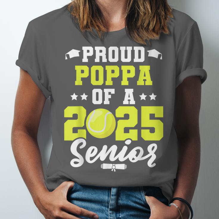 Senior Poppa 2025 Tennis Class Of 2025 Graduation Unisex Jersey T-Shirt