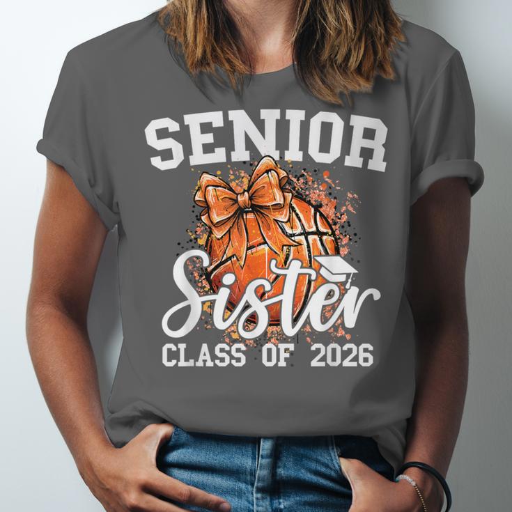 Senior Sister Class Of 2026 Coquette Basketball Graduation Unisex Jersey T-Shirt
