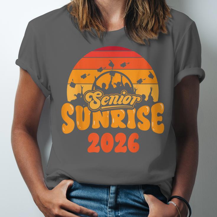 Senior Sunrise Class Of 2026 Graduation Proud Graduate Retro Unisex Jersey T-Shirt