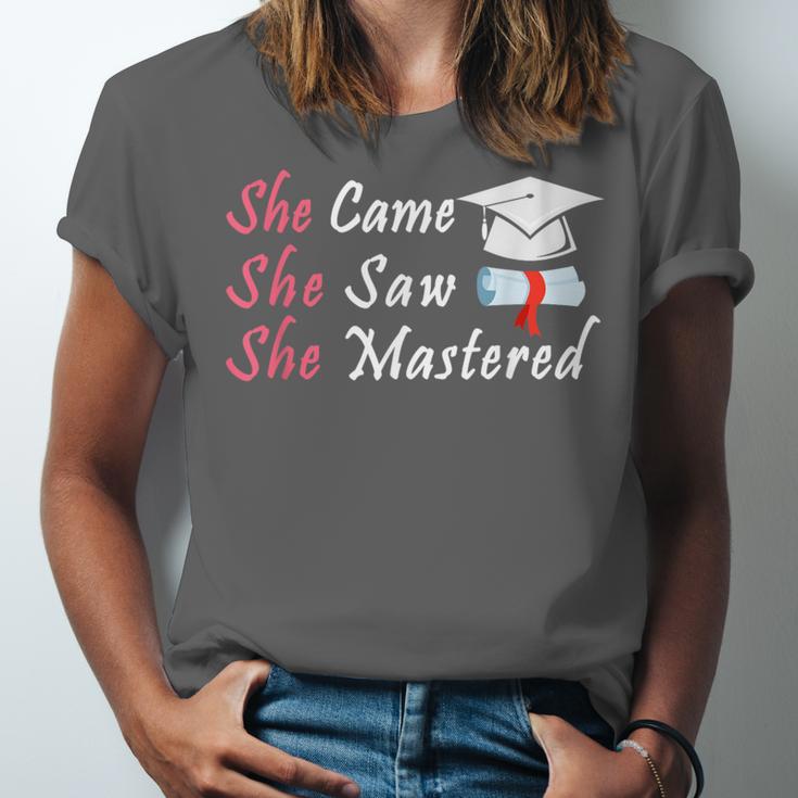 She Came She Saw She Mastered Graduation Unisex Jersey T-Shirt