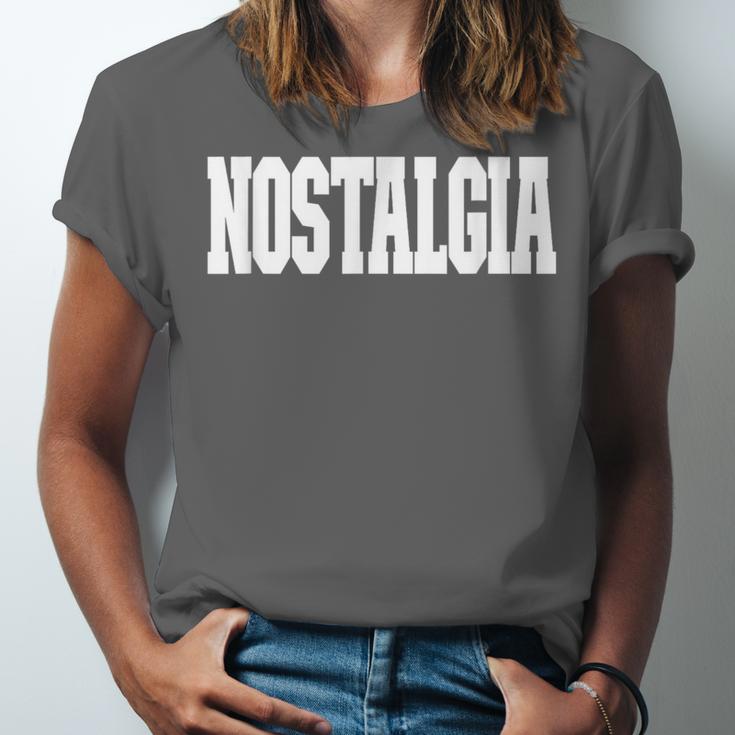 Shirt That Says Nostalgia For Men Women & Kids Unisex Jersey T-Shirt
