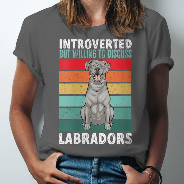 Silver Labrador Retriever Introvert Silver Lab Unisex Jersey T-Shirt