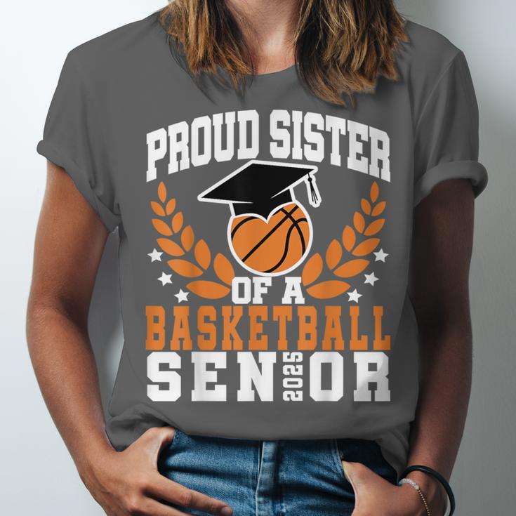 Sister Class Of 2025 Senior Basketball Graduation Family Unisex Jersey T-Shirt