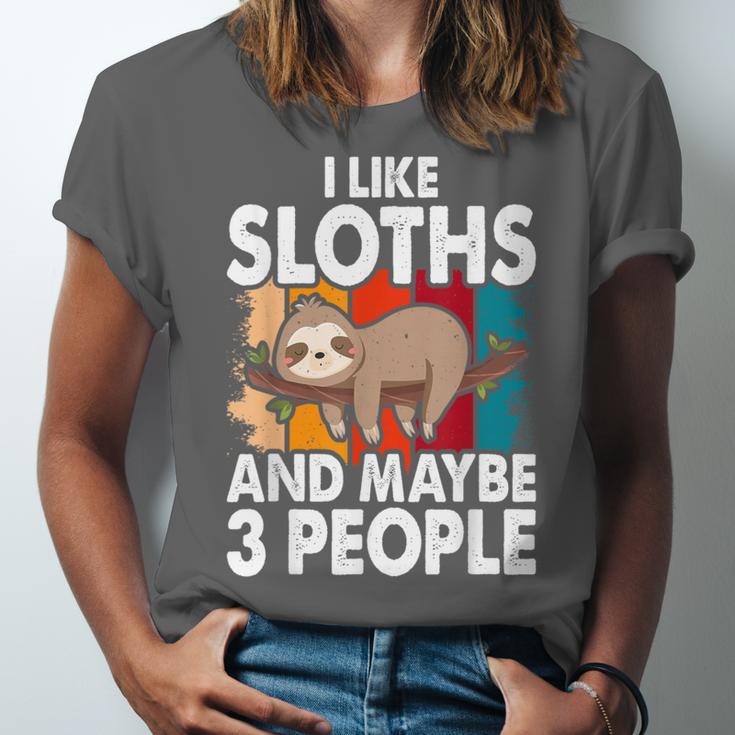 Sloth For Sloth Lover Men Women Kids Introvert Unisex Jersey T-Shirt Sloth For Sloth Lover Men Women Kids Introvert Unisex Jersey T-Shirt