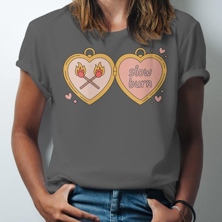 Slow Burn Romance Book Lover Tee Unisex Jersey T-Shirt