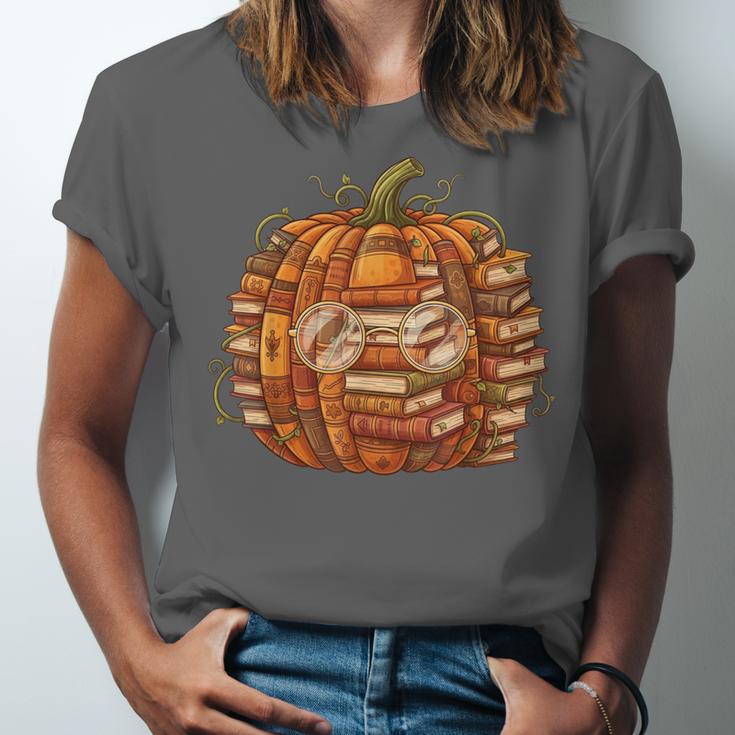 Smart Book Pumpkin Retro Fall Teacher Reading Halloween Unisex Jersey T-Shirt Smart Book Pumpkin Retro Fall Teacher Reading Halloween Unisex Jersey T-Shirt