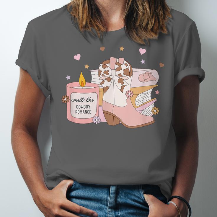 Smells Like Cowboy Romance Book Lover Unisex Jersey T-Shirt