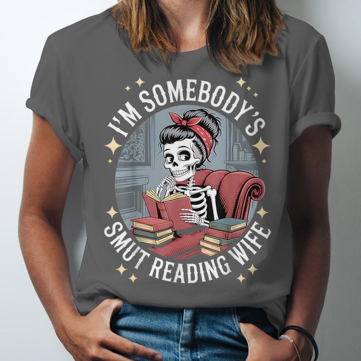 Smut Book Reader Romance Novel Somebody's Smut Reading Wife Unisex Jersey T-Shirt Smut Book Reader Romance Novel Somebody's Smut Reading Wife Unisex Jersey T-Shirt