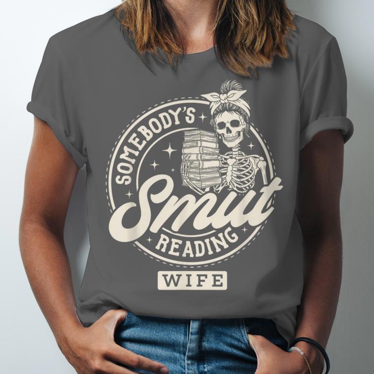 Smut Book Reader Spicy Romance Somebody's Smut Reading Wife Unisex Jersey T-Shirt