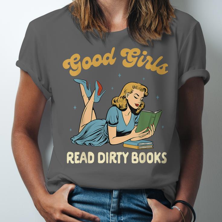 Smut Reader Book Romance Good That Girls Read Dirty Books Unisex Jersey T-Shirt