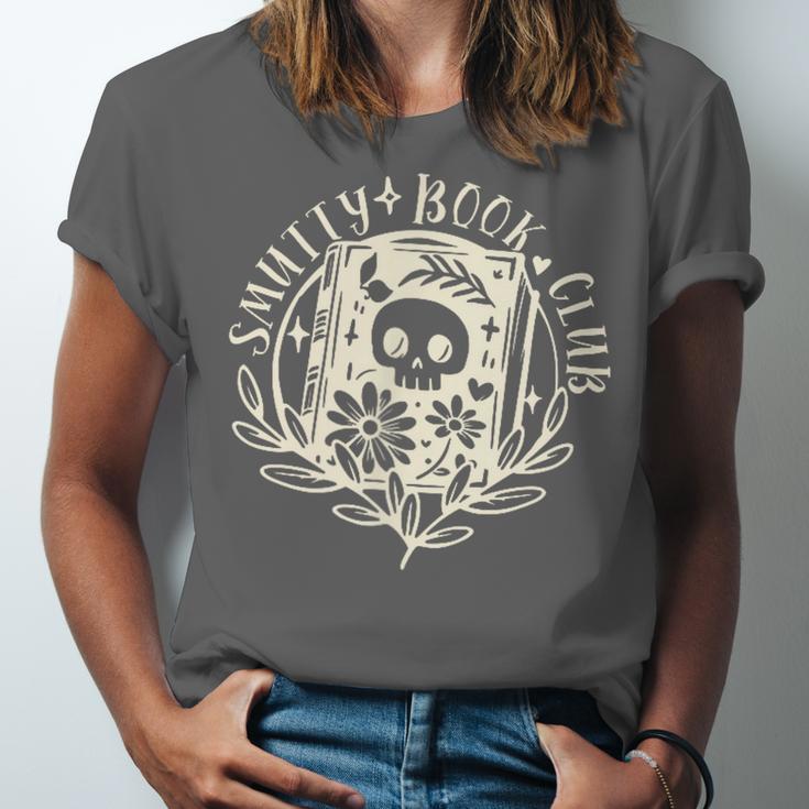Smutty Book Club Smutty Book Lover Front And Back Spicy Book Unisex Jersey T-Shirt