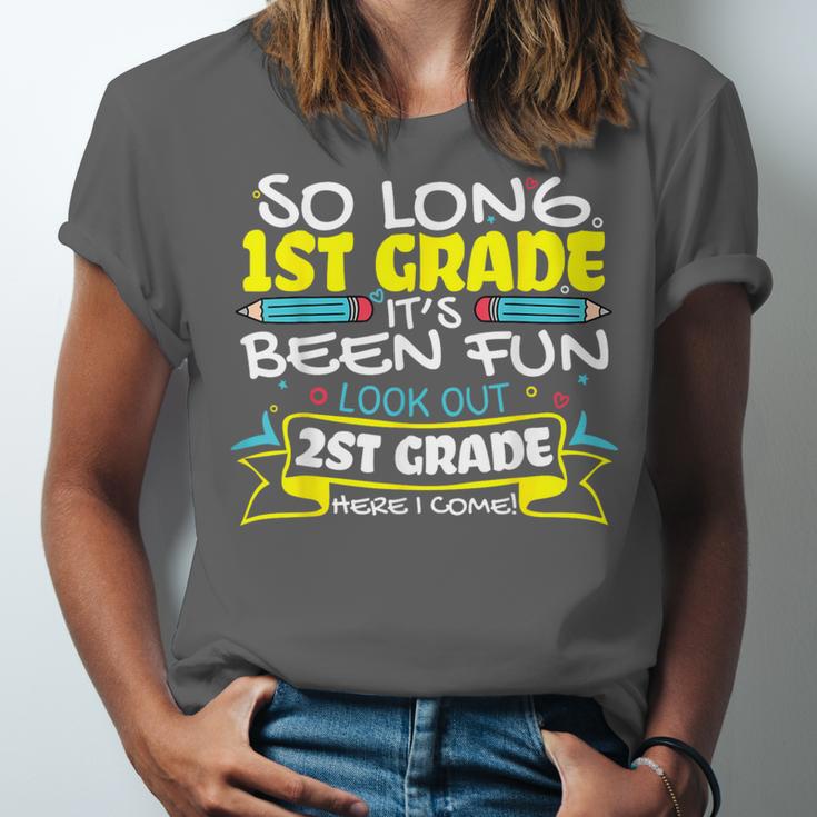 So Long 1st Grade 2nd Grade Here I Come School Graduation Unisex Jersey T-Shirt